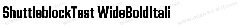 ShuttleblockTest WideBoldItalic字体转换